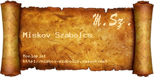 Miskov Szabolcs névjegykártya